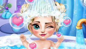 play Baby Elsa In The Bath