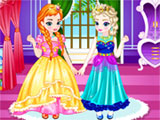 play Baby Elsa With Anna Dress Up