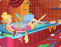 play Princess Cinderella Bathroom Cleaning