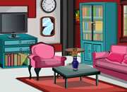 play Glitter Red Living Room Escape