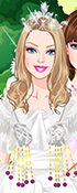 play Barbie White Swan Bride Dress Up