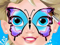 Baby Elsa Butterfly Face Art