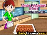 play Saras Cooking Pineapple Cake