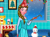 play Princess Elsa Xmas Room Decor