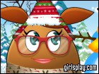 play Pou Girl Building A Snowman