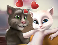 play Talking Tom And Angela Kissing