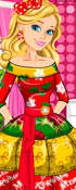 play Barbie'S Christmas Patchwork Dress