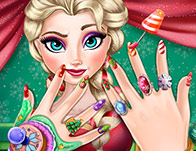 play Elsa Christmas Manicure