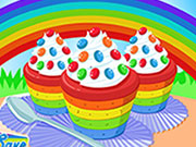 play Rainbow Cupcakes