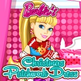 play Barbie'S Christmas Patchwork Dress