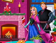 play Anna And Kristoff Xmas Cleaning