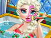 play Elsa Christmas Spa Bath