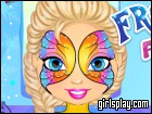 play Frozen Elsa Face And Body Art