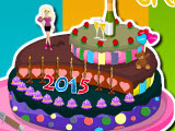 play Barbie New Year Cake Decor