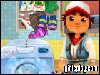 play Subway Surfer Washing Clothes