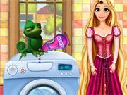 play Rapunzel Washing Clothes