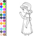 play Coloring Princess Anna Sad