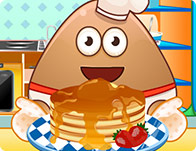 play Pou Cooking Pancakes