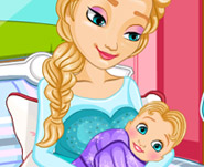 play Frozen Elsa Gives Birth Kissing