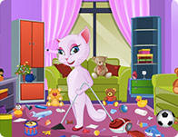 Talking Angela Room Clean Up