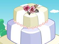 Rose Wedding Cake 3 Kissing