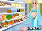 play Pregnant Elsa Food Shopping