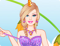 play Barbie'S Unicorn Dress Up