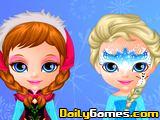 play Baby Barbie Frozen Face Painting