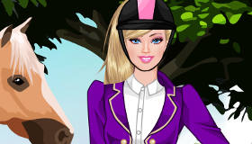 play Barbie Horse Rider Dress Up