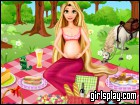 Pregnant Rapunzel Picnic Day