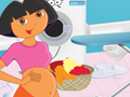 play Pregnant Dora Ironing Clothes