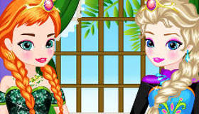play Sisters Anna And Elsa Dress Up