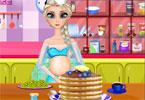 play Pregnant Elsa Cooking Pancakes