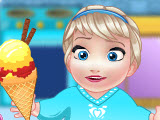 Baby Elsa Cooking Homemade Icecream