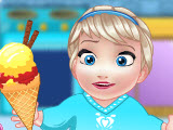 play Baby Elsa Cooking Homemade Icecream
