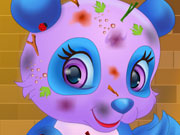 play Messy Panda Makeover Kissing