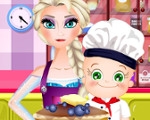play Elsa And Rosy Cooking Pancakes