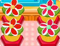 play Floral Cupcakes