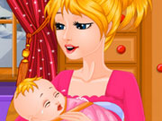 play Cute Baby Feeding Kissing