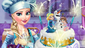 play Elsa Wedding Cake Baking