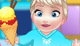 play Baby Elsa Making Ice Cream