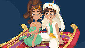 play Aladdin And Jasmine Kissing
