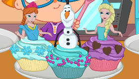 play Frozen Cupcake Baking