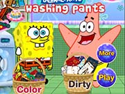 play Spongebob And Patrick Star Washing Pants