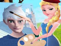 play Painting With Elsa Kissing