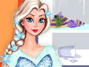 play Elsa Fridge Cleaning