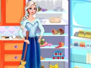 play Elsa Fridge Cleaning