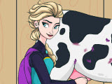 play Elsa Milking Cow