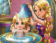 play Rapunzel Baby Wash