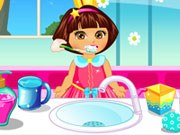 play Dora Baby Caring